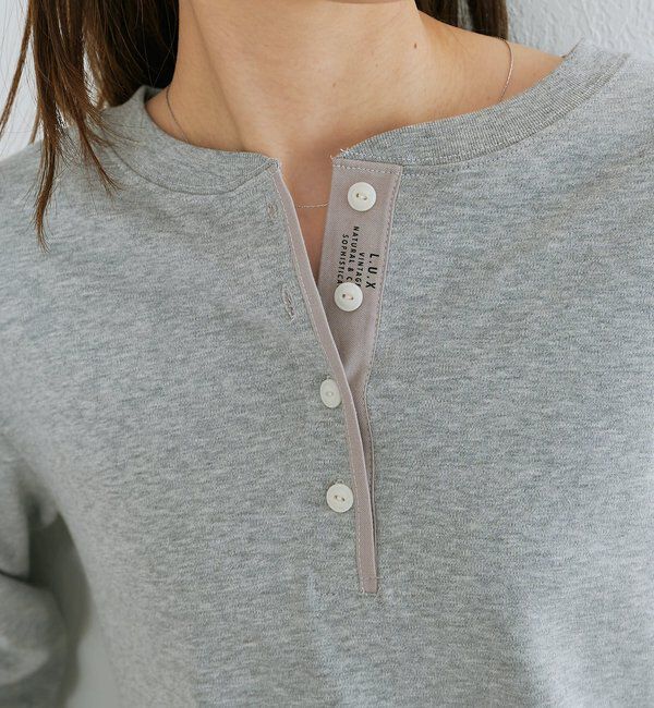  「スムース起毛2WAYヘンリーネックカットソー」|プルオーバー|