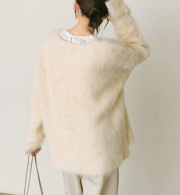  「起毛Vネックニットプルオーバー」|キャミソール|