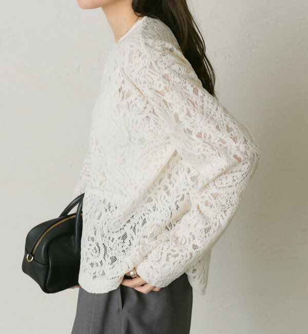  「モールペイズリーストレッチレースプルオーバー」|プルオーバー|