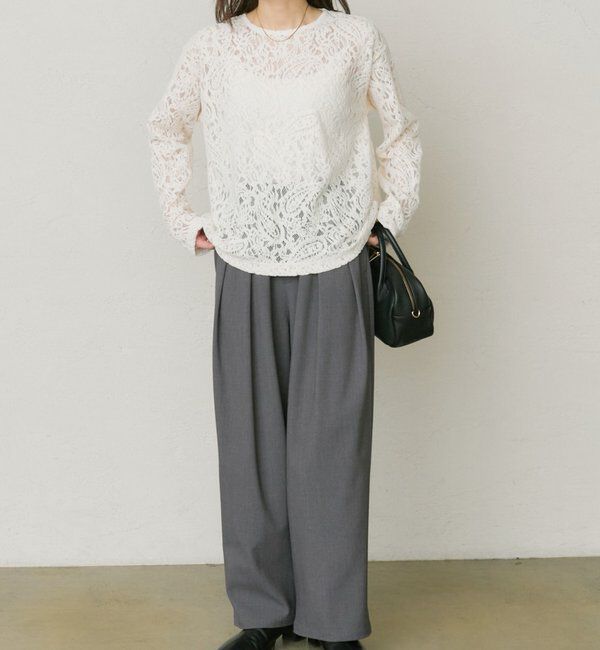  「モールペイズリーストレッチレースプルオーバー」|プルオーバー|