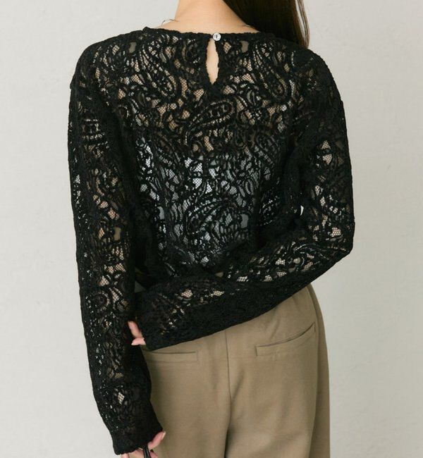  「モールペイズリーストレッチレースプルオーバー」|プルオーバー|