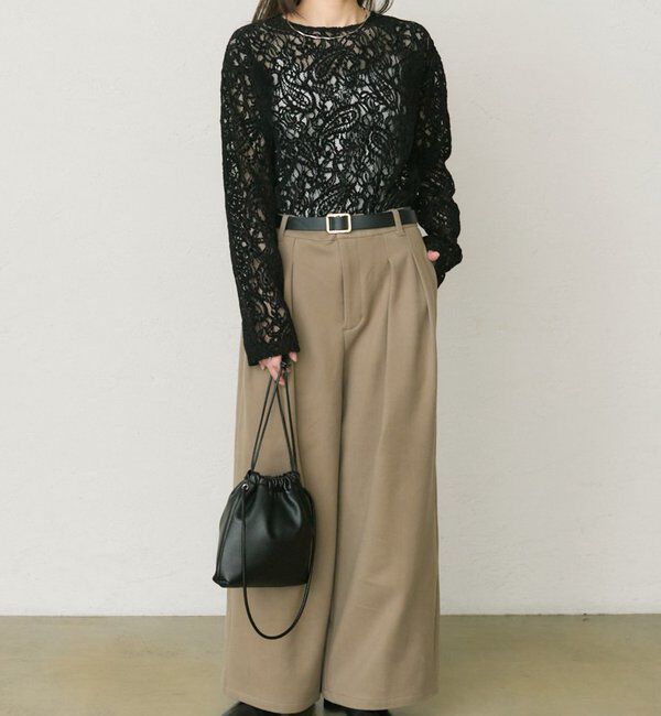  「モールペイズリーストレッチレースプルオーバー」|プルオーバー|