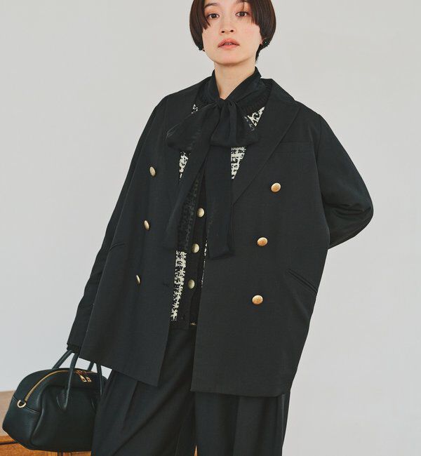  「ツィードライクニットカーディガン」|カーディガン|