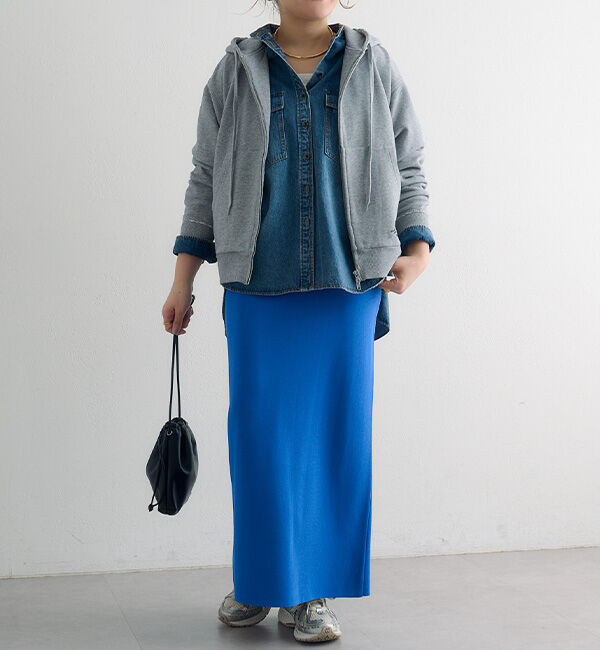  「ダブルジップ裏毛スウェットパーカー」|パーカー|