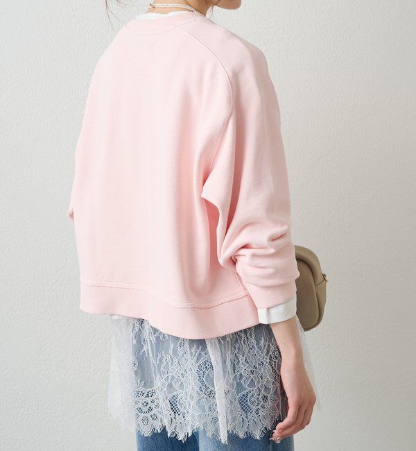  「ロゴ刺繍ショートスウェット」|プルオーバー|