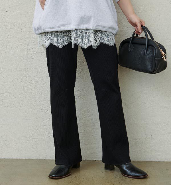  「【＠noricorico102企画】《-3キロ見え》微フレアリブパンツ」|その他|