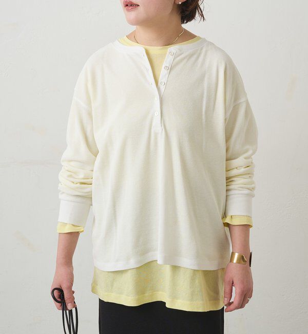  「前後2WAYシアーワッフルカットソー」|プルオーバー|