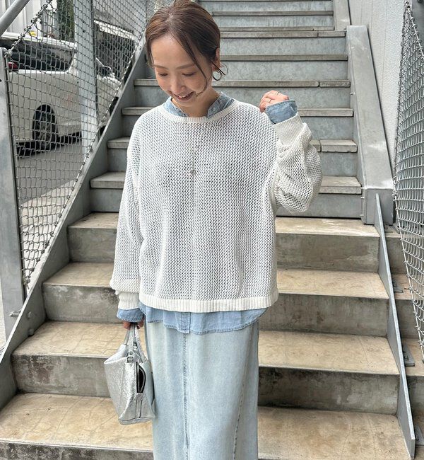  「【＠sein___000企画】メッシュ編みニットプルオーバー」|プルオーバー|