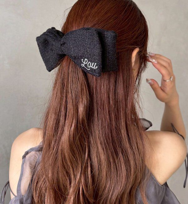  「【LouLoumei】ビックリボンバレッタ」|その他|ブラック