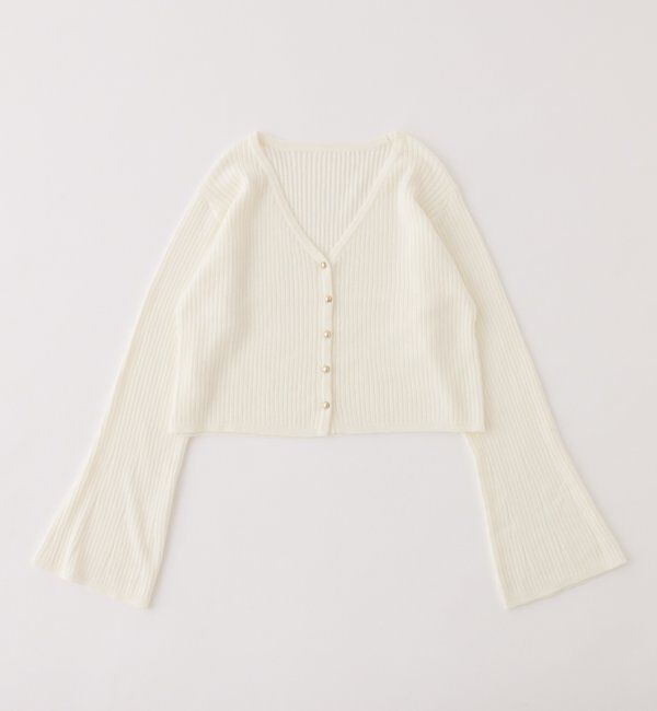  「ベル袖リブカーデ」|ニット・セーター|