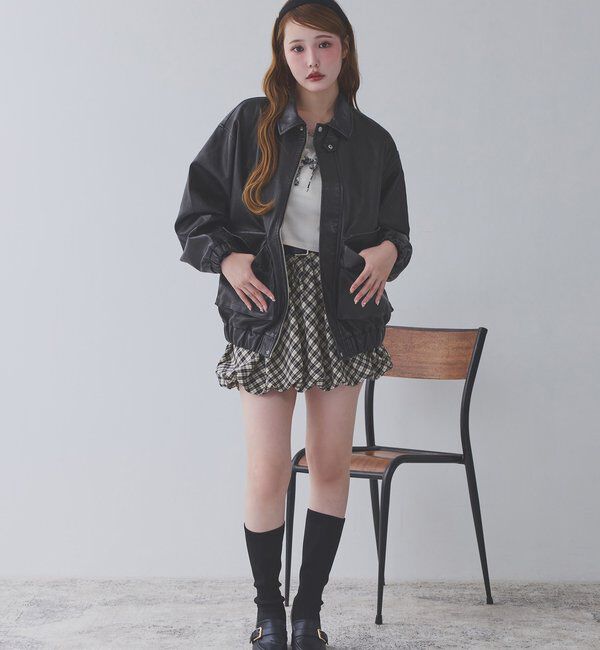  「ベルト付きプリーツバルーンミニスカート」|スカート|