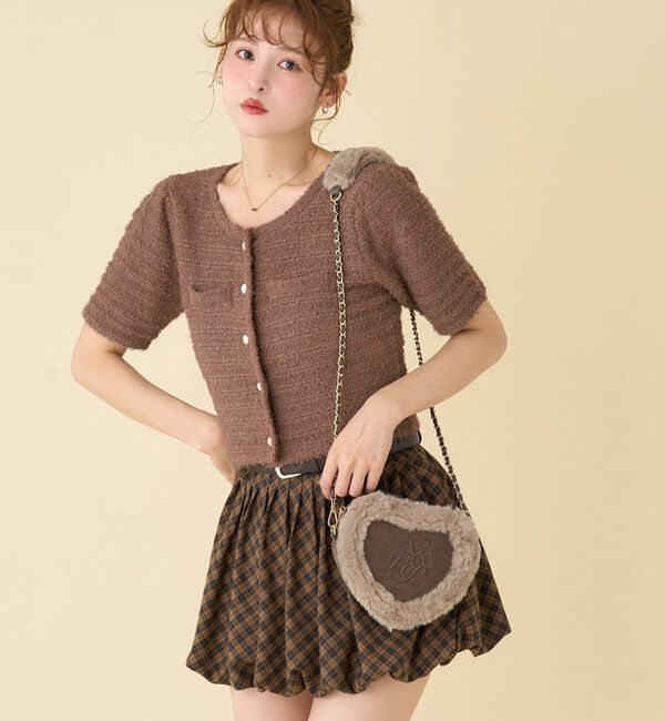  「ベルト付きプリーツバルーンミニスカート」|スカート|