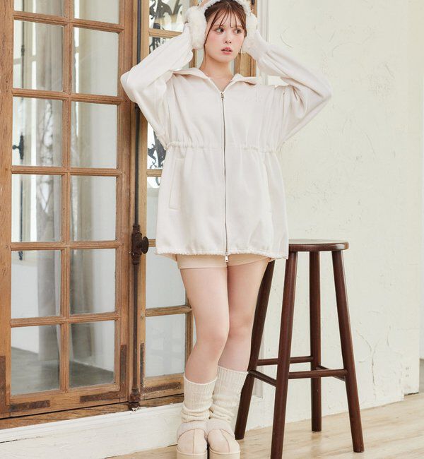  「ロゴ刺繍入り裏起毛ビッグパーカー」|プルオーバー|