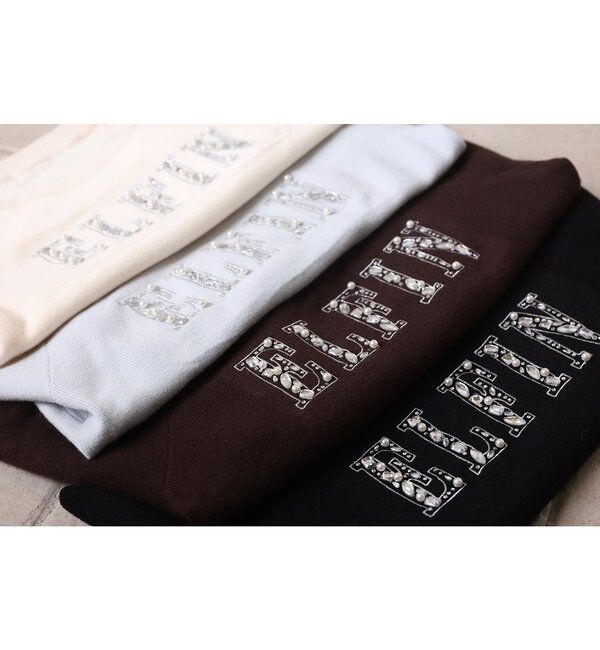  「キラキラビジューロゴニット」|ニット・セーター|