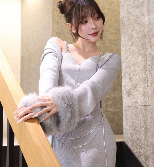  「スリット入りニットスカート」|スカート|