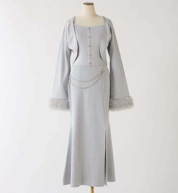  「スリット入りニットスカート」|スカート|