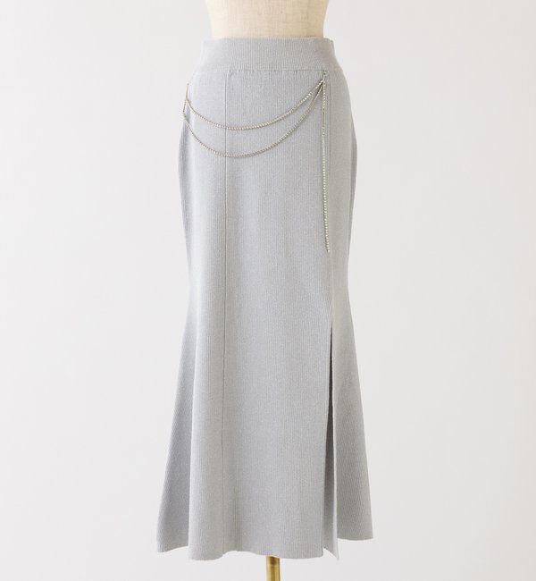  「スリット入りニットスカート」|スカート|
