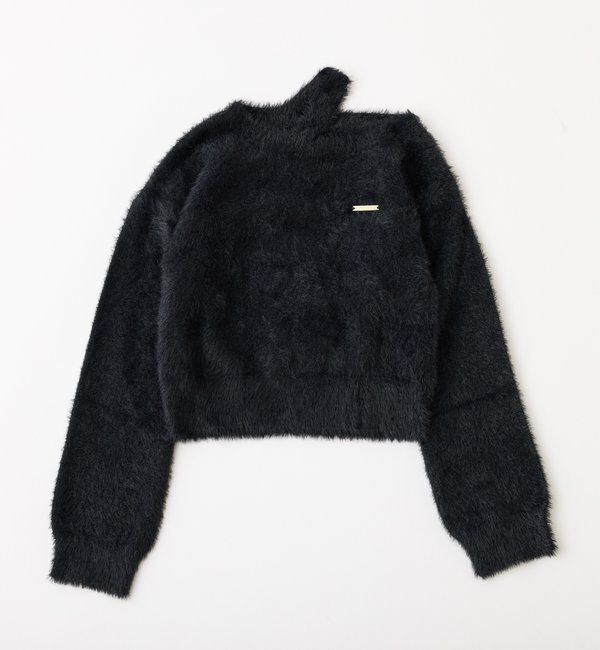  「プレート付きフェザーニット」|ニット・セーター|