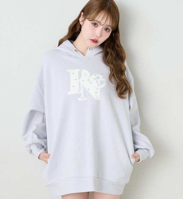  「キルティングロゴゆるパーカー」|プルオーバー|