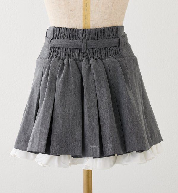  「【SMサイズ展開あり】ベルト付きレイヤードプリーツミニスカート」|その他|
