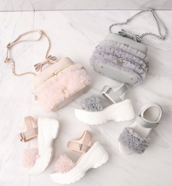  「チュールフリルリボンバニティバッグ」|ショルダー・メッセンジャー|