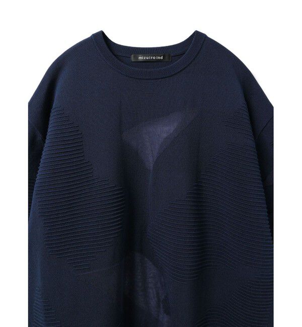 mizuiro ind「mizuiro ind シアーパターンチュニック」|ニット・セーター|