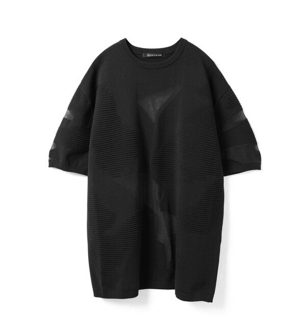 mizuiro ind「mizuiro ind シアーパターンチュニック」|ニット・セーター|