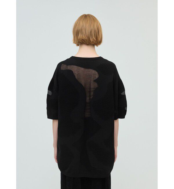 mizuiro ind「mizuiro ind シアーパターンチュニック」|ニット・セーター|