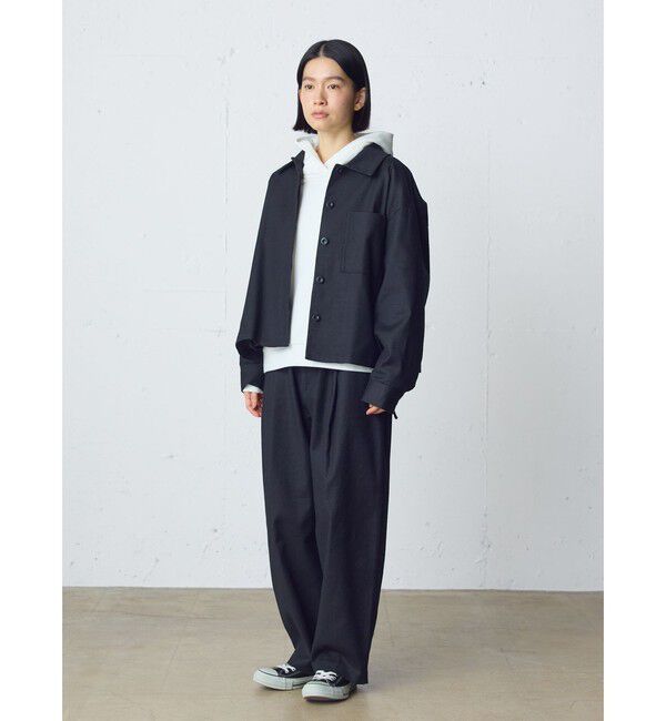 MidiUmi「MidiUmi ショートシャツジャケット」|テーラードジャケット|