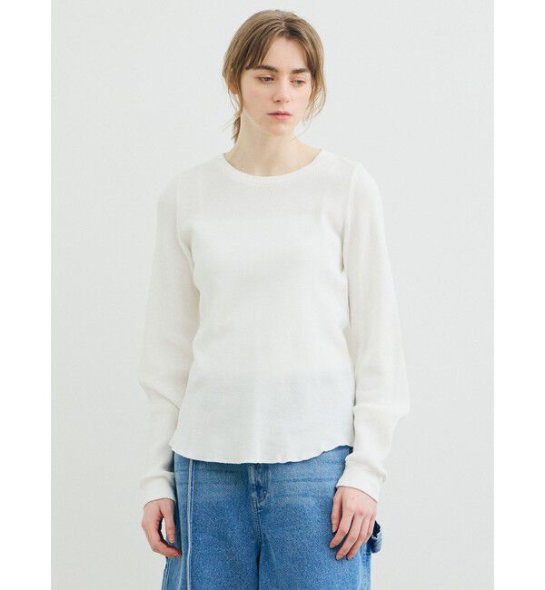 MARMARMAR「MARMARMAR パフスリーブワッフルプルオーバー」|Tシャツ・カットソー|