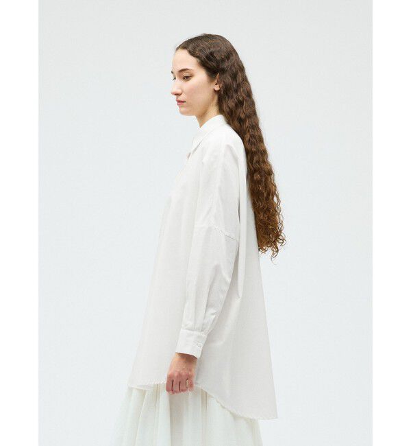 mizuiro ind「mizuiro ind T/Cシアーワイドシャツ」|シャツ・ブラウス|