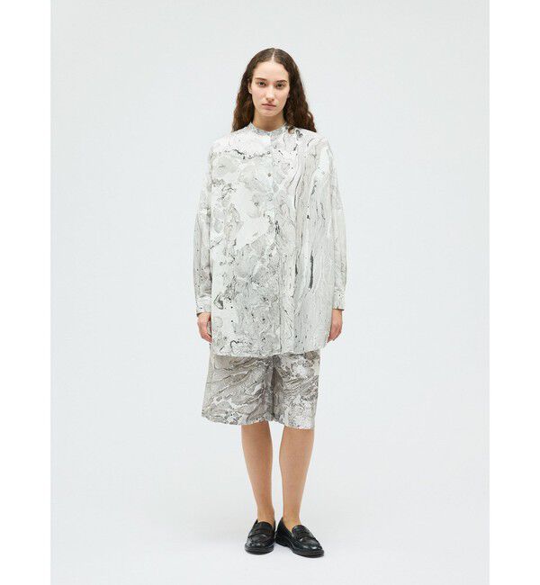 mizuiro ind「mizuiro ind マーブルプリントキュロットパンツ」|その他|