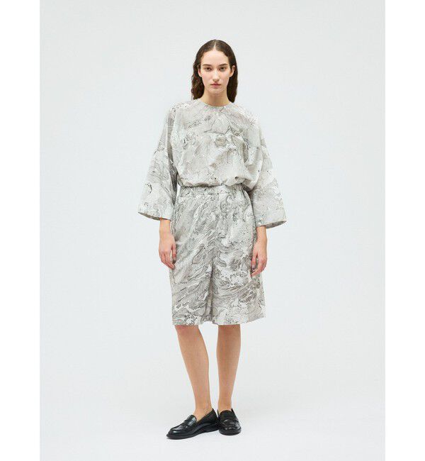 mizuiro ind「mizuiro ind マーブルプリントキュロットパンツ」|その他|