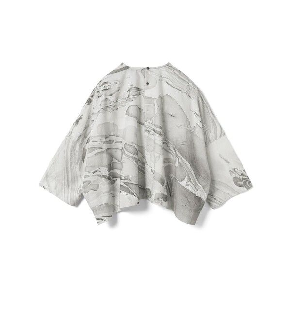 mizuiro ind「mizuiro ind マーブルプリントワイドプルオーバー」|シャツ・ブラウス|