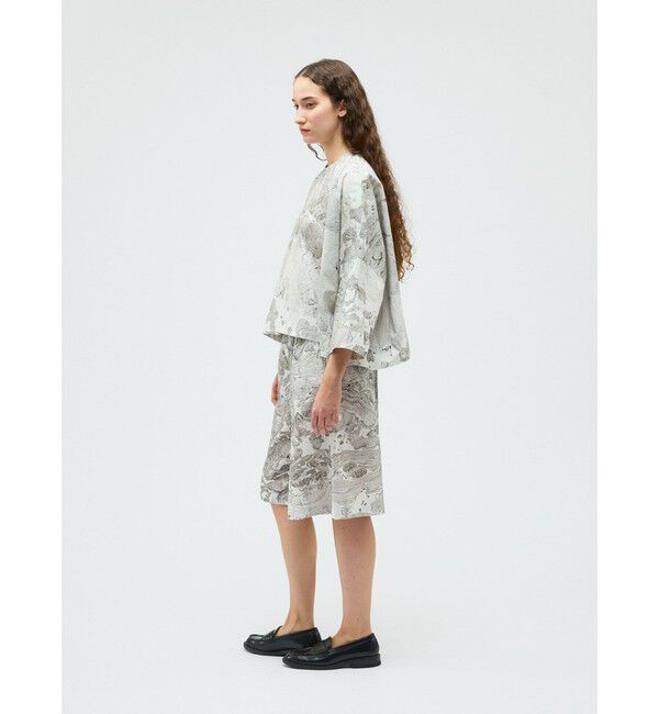 mizuiro ind「mizuiro ind マーブルプリントワイドプルオーバー」|シャツ・ブラウス|