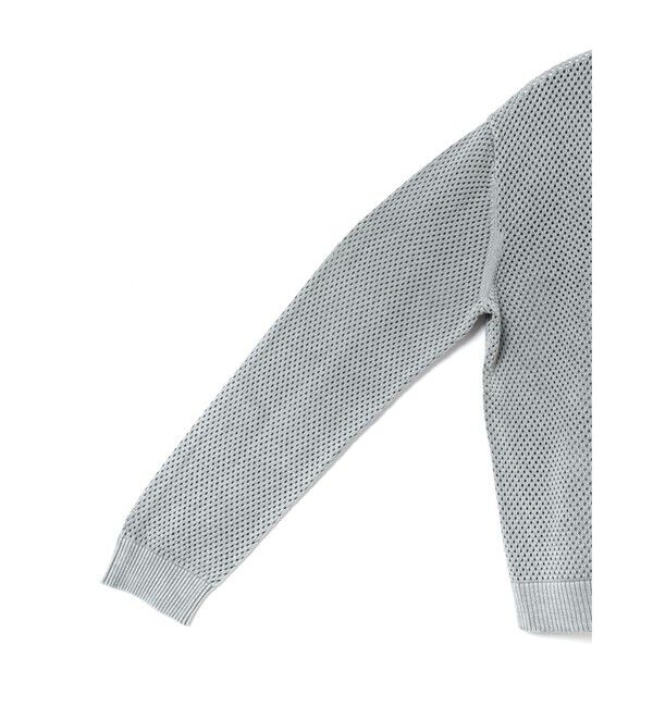 mizuiro ind「mizuiro ind ストーンウォッシュメッシュクルーネックカーディガン」|カーディガン|