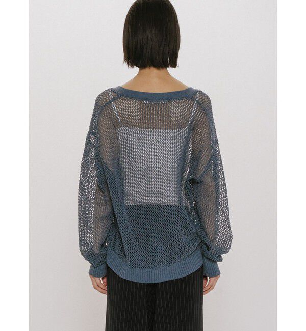 MIDIUMISOLID「MIDIUMISOLID for Ladies メッシュショートカーディガン」|カーディガン|