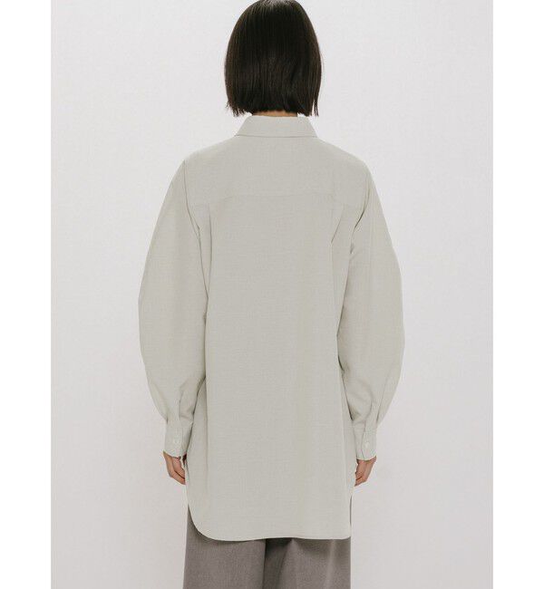 MIDIUMISOLID「MIDIUMISOLID for Ladies ボリュームスリーブシャツチュニック」|シャツ・ブラウス|