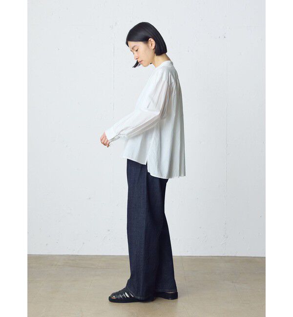 MidiUmi「MidiUmi ギャザーワイドシャツ」|シャツ・ブラウス|