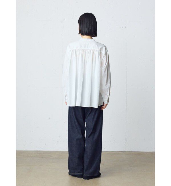 MidiUmi「MidiUmi ギャザーワイドシャツ」|シャツ・ブラウス|