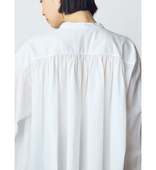 MidiUmi「MidiUmi ギャザーワイドシャツ」|シャツ・ブラウス|