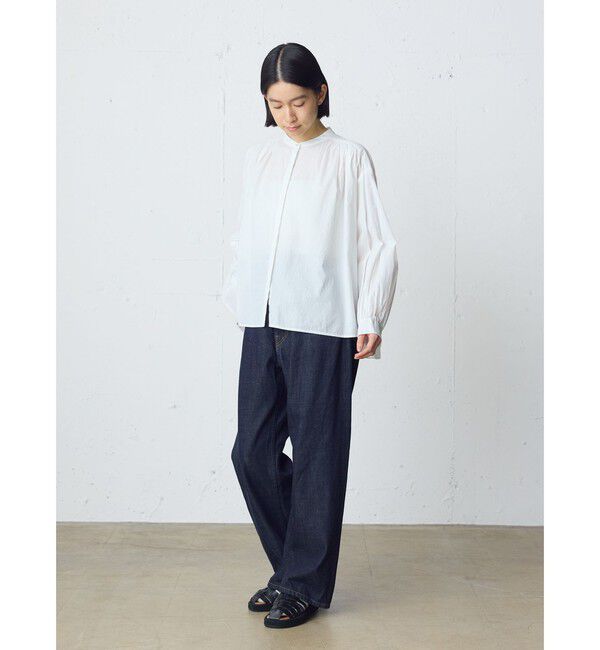 MidiUmi「MidiUmi ギャザーワイドシャツ」|シャツ・ブラウス|