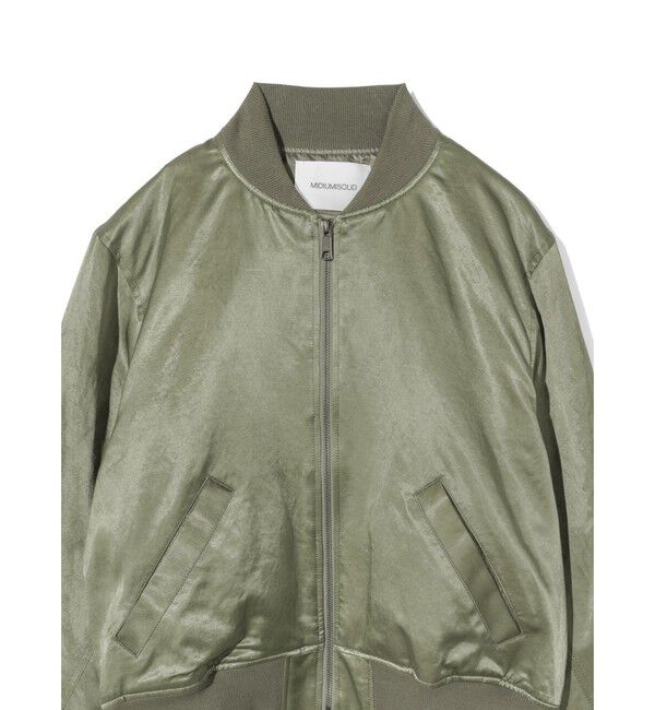 MIDIUMISOLID「MIDIUMISOLID Men&rsquo;s ブリーチサテンMA-1」|テーラードジャケット|