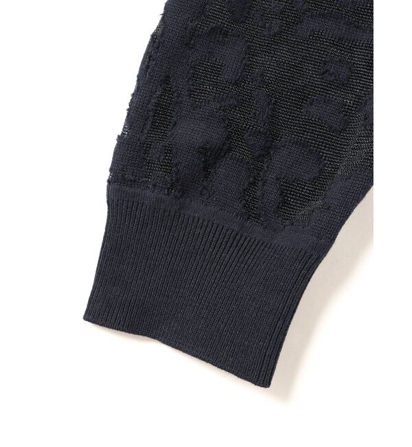 mizuiro ind「mizuiro ind メッシュ刺繍クルーカーディガン」|カーディガン|