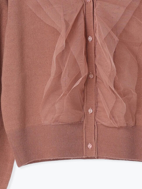 Te chichi TERRASSE「チュールフリルVネックカーディガン」|カーディガン|