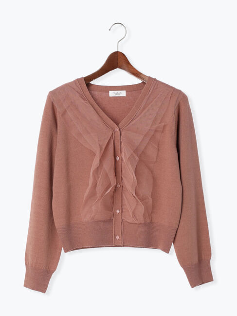 Te chichi TERRASSE「チュールフリルVネックカーディガン」|カーディガン|