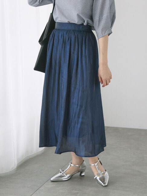 Te chichi TERRASSE「【選べる着丈】オーロラサテンスカート」|スカート|