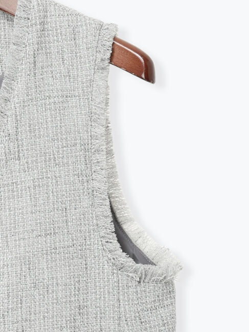 Te chichi「【セレモニーアイテム】ツイードVネックジレ」|ダウンベスト・ベスト|