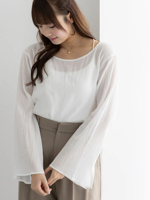 Te chichi「クレープフレアスリーブブラウス」|シャツ・ブラウス|オフホワイト