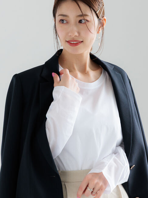 Te chichi「シルケット天竺クルーネックロンT《2026 spring catalog item》」|Tシャツ・カットソー|オフホワイト